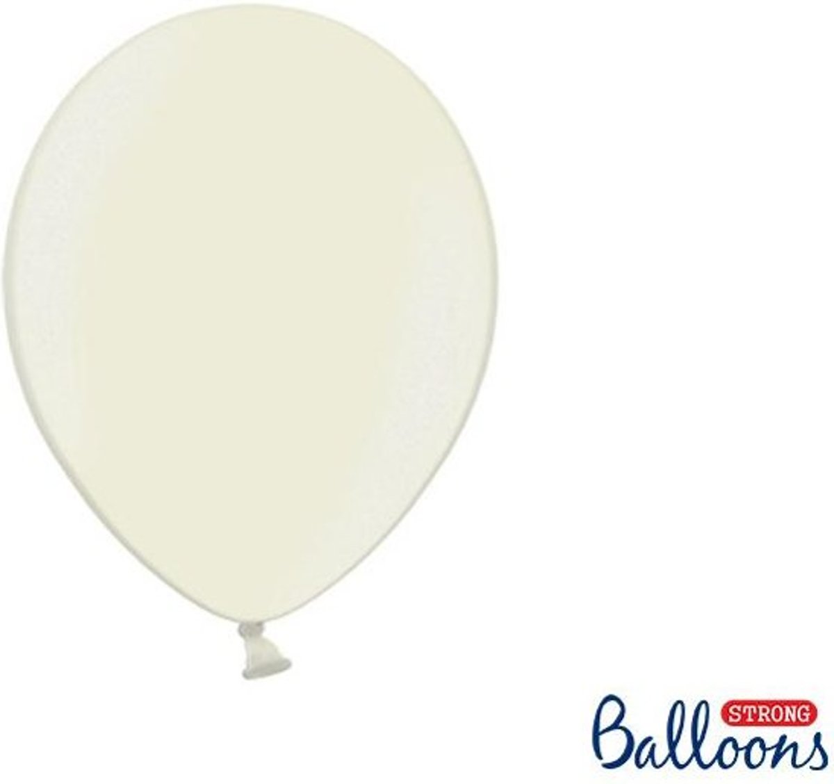 Metallic ballonnen crème 1e klas 27cm 100 stuks