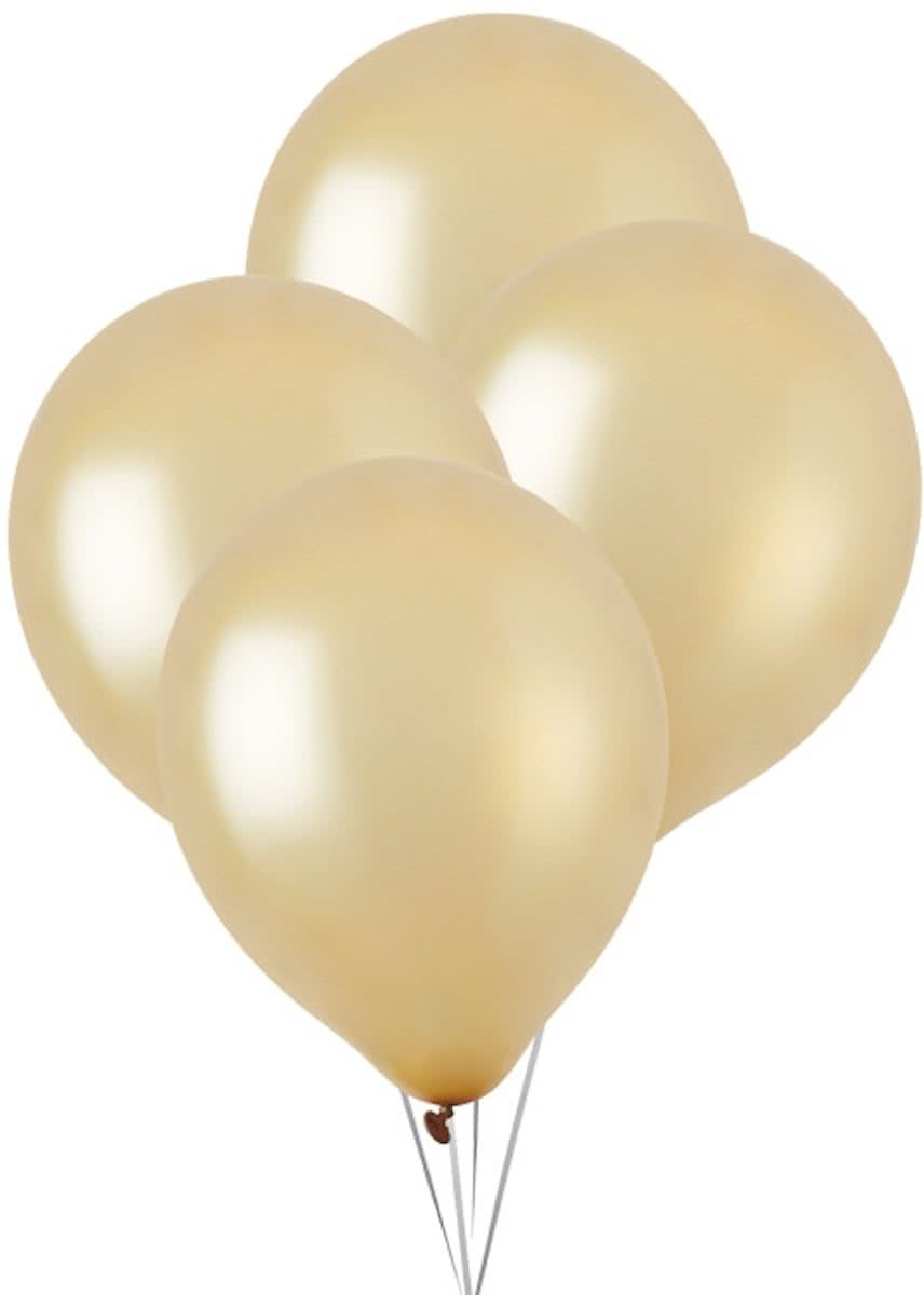 Metallic ballonnen goud 50 stuks