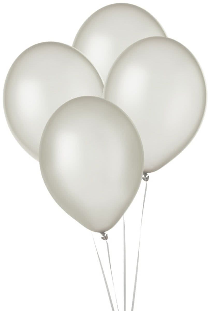 Metallic ballonnen ivoor 50 stuks