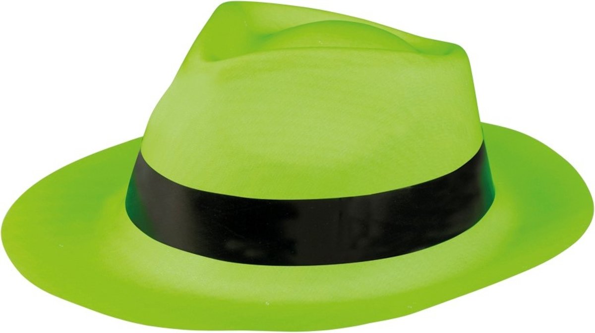 Partyline Neon groene gangster hoed