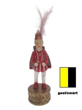 Beeldje prins carnaval geel / zwart