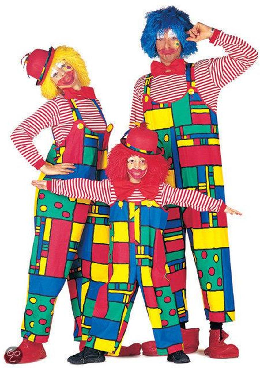 Carnaval Tuinbroek clownsbroek kind Mondriaan Maat 116