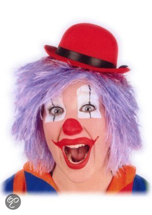 Clownspruik lila