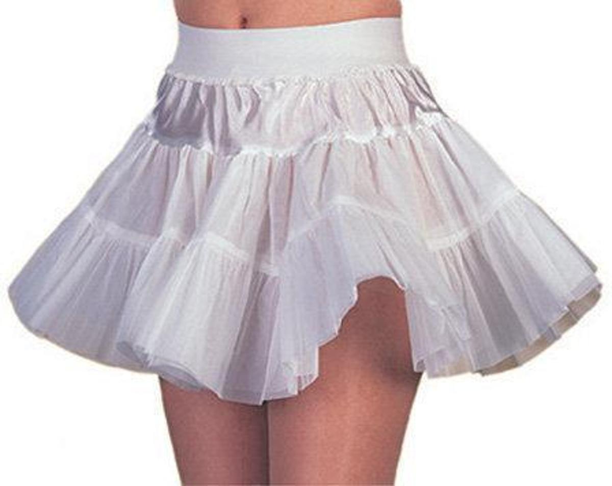 Feestkleding Petticoat wit kort meisje onderrok SOFT Maat 128