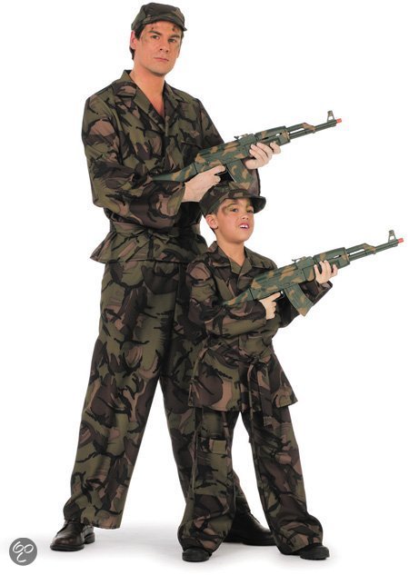 Militair Camouflage soldaten outfit groen Maat 50