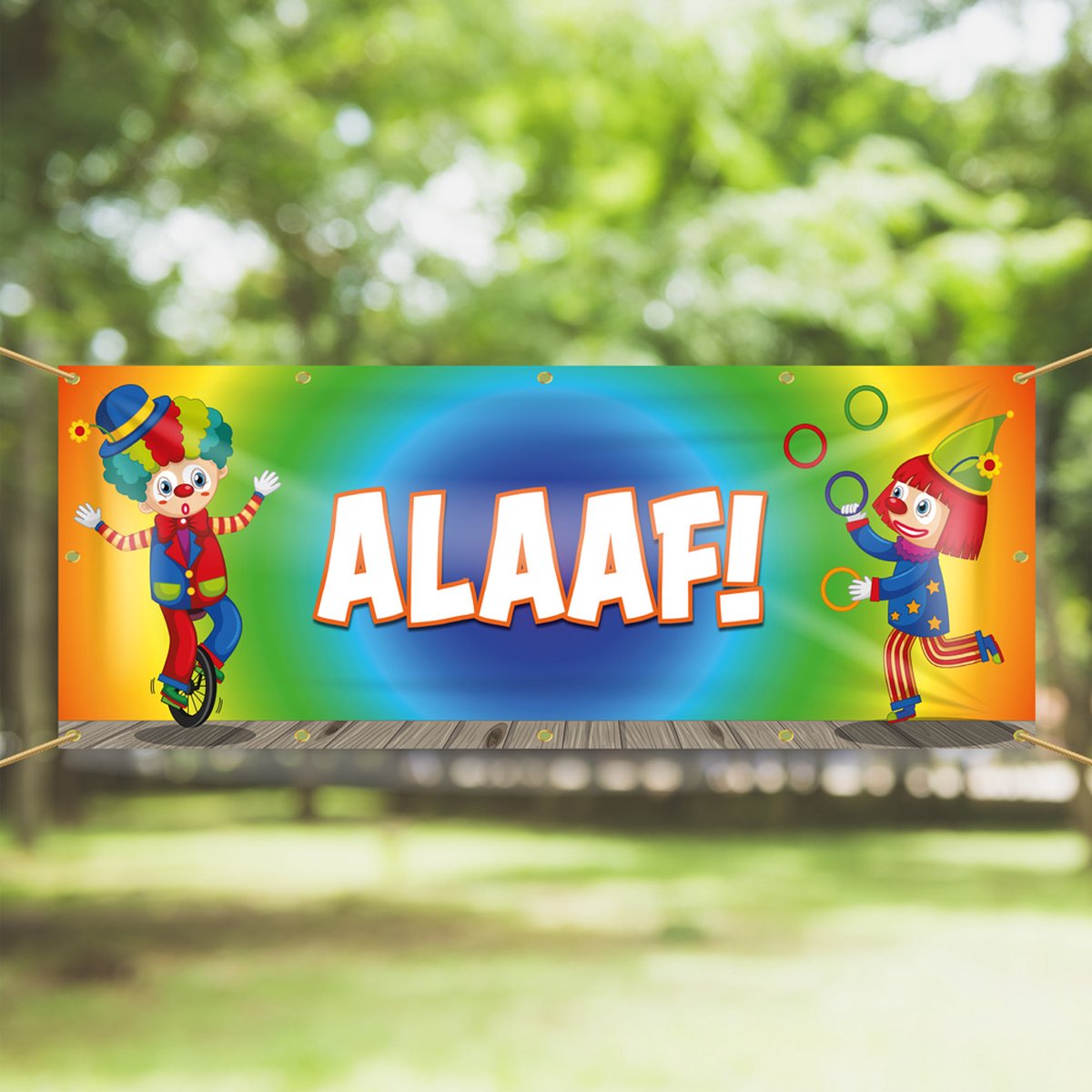 Spandoek Alaaf! - Carnaval - Clowns - carnaval versiering - carnaval decoratie - accessoires