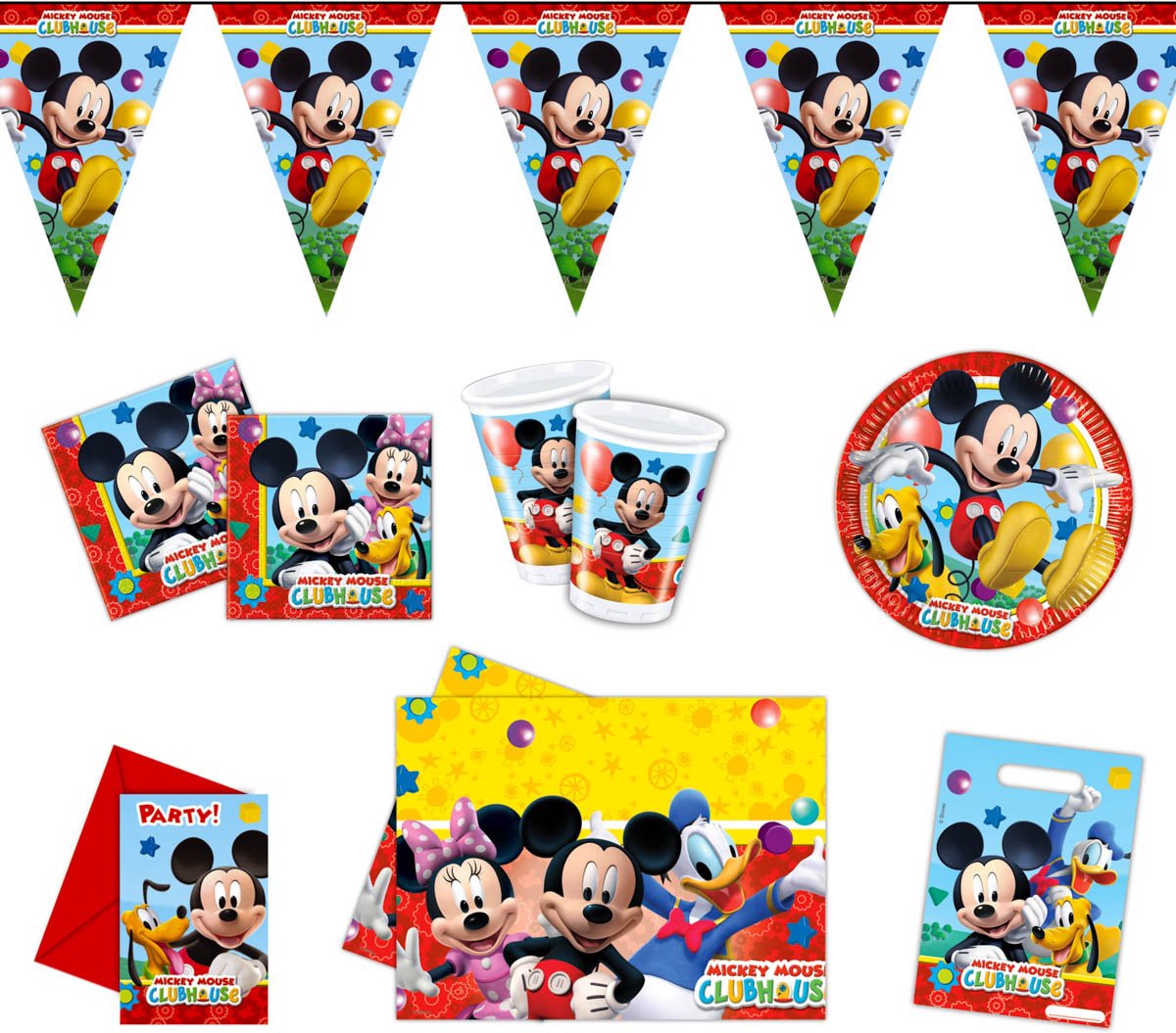 Feestpakket Mickey Mouse Clubhouse 54 delig - Decoratie - Kinderfeestje - Versiering - Verjaardag - Happy Birthday