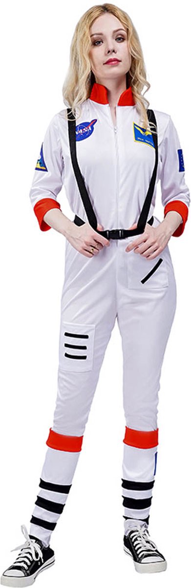 Astronaut Kostuum Dames - Astronauten outfit - Ruimtevaarder - Carnavalskleding - Maat M