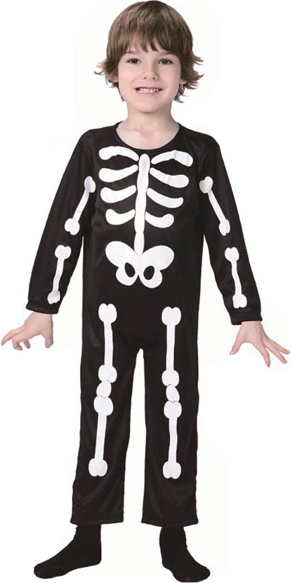 Skelet kostuum kinderen – Halloween – Verkleedkleding – Jongens – 7 tot 9 jaar