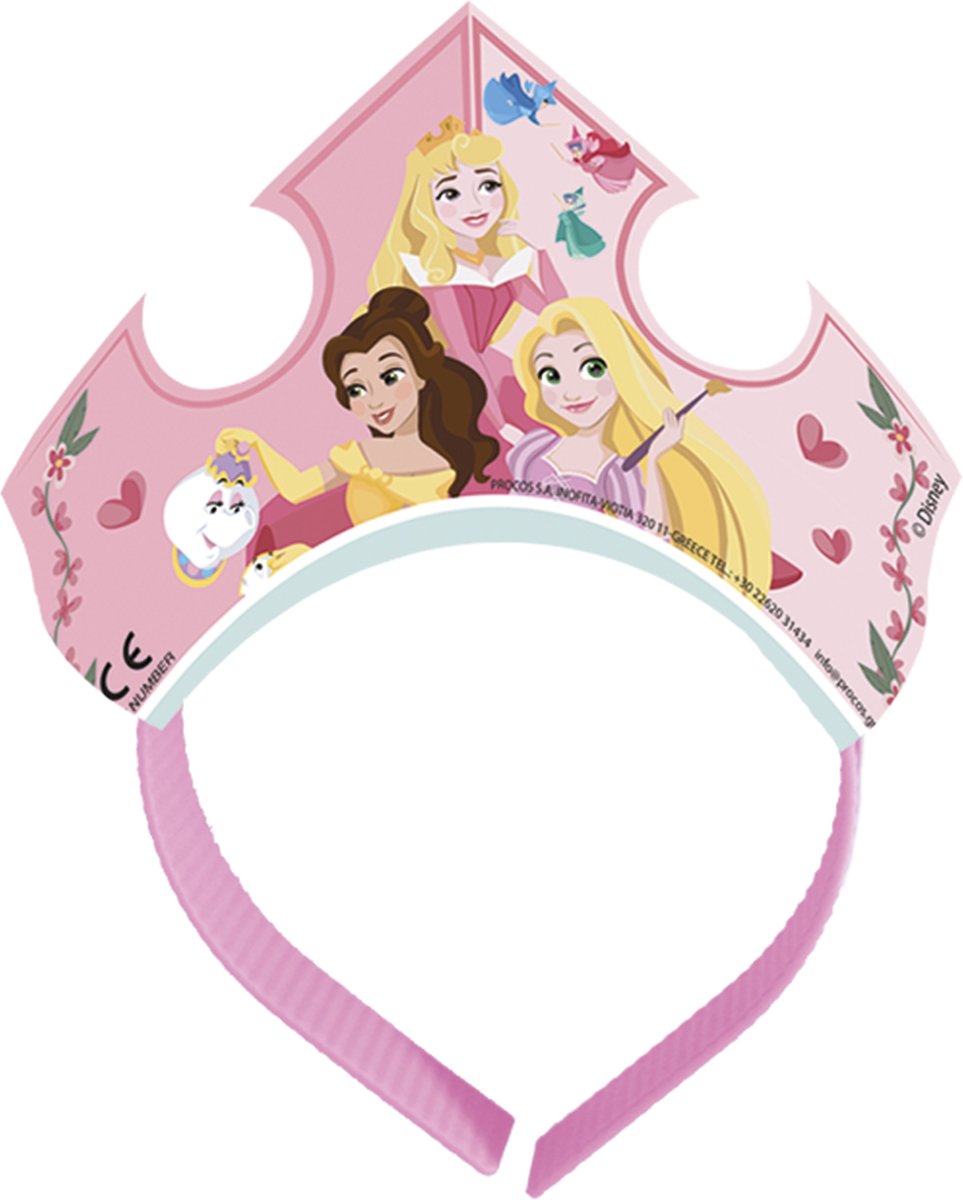 4 Disney Princesses™ tiaras - Verkleedattribuut