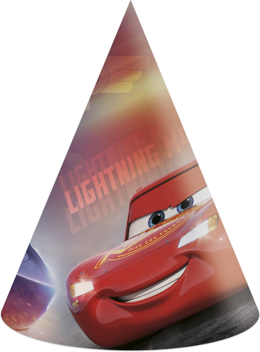 6 Cars 3™ feesthoedjes - Verkleedhoofddeksel