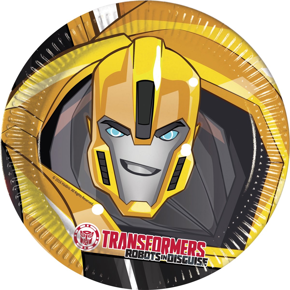 8 kartonnen Transformers Robots in Disguise™ borden - Feestdecoratievoorwerp