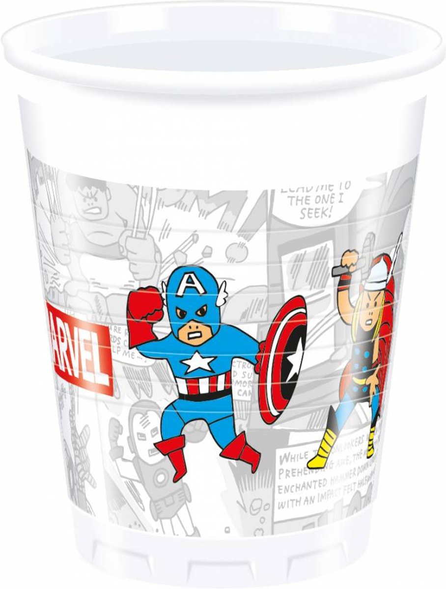 Avengers Bekers Team Power 200ml 8 stuks