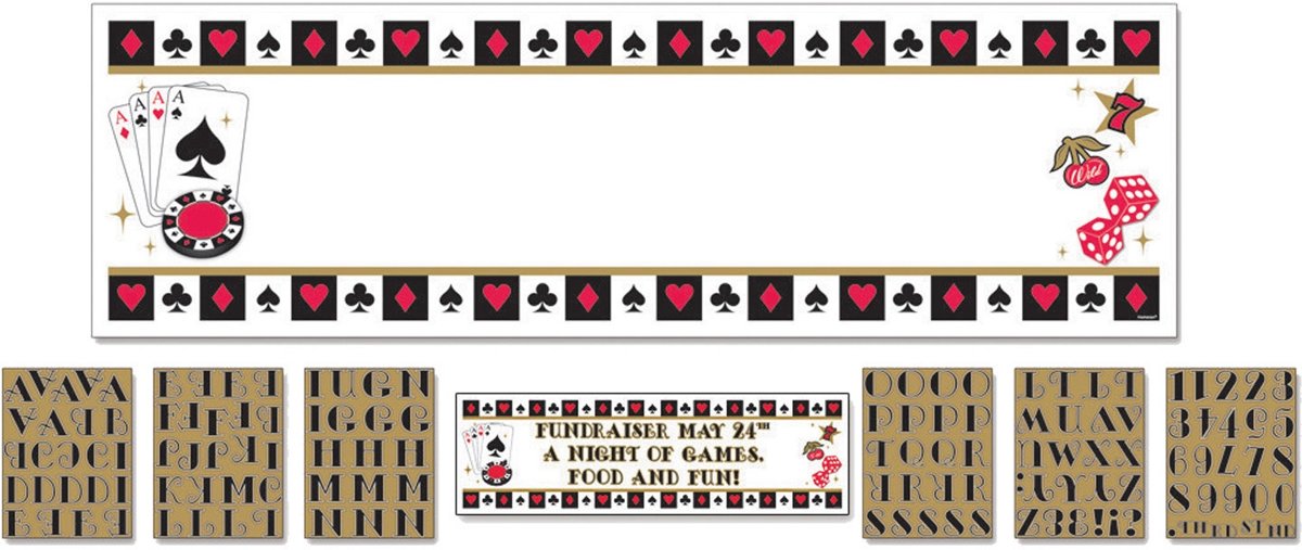 Casino Banner Personaliseerbaar 165x50,8cm