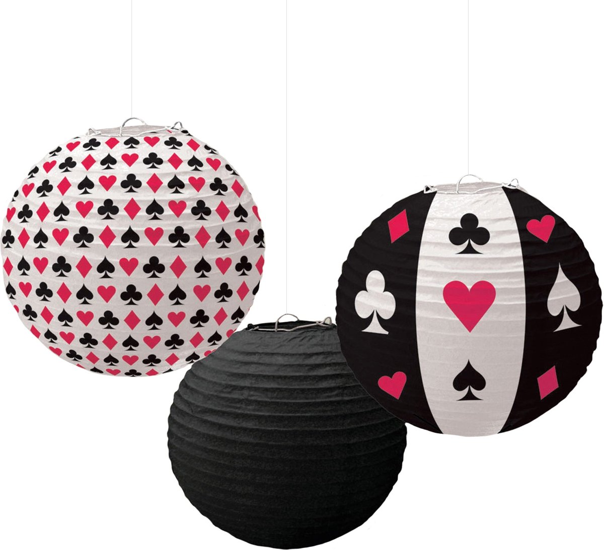 Casino Lampionnen 24cm stuks