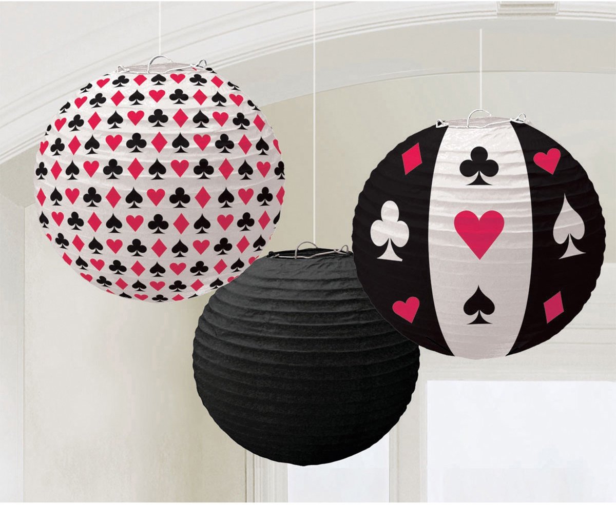 Casino Lampionnen 24cm stuks