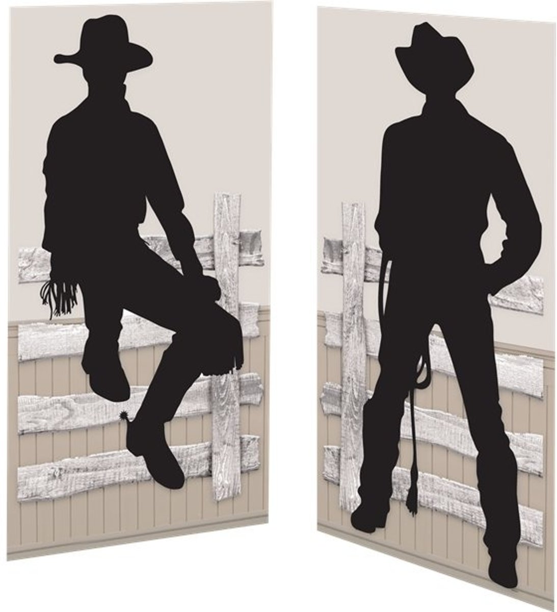 Cowboy Wanddecoratie Western 2 delig