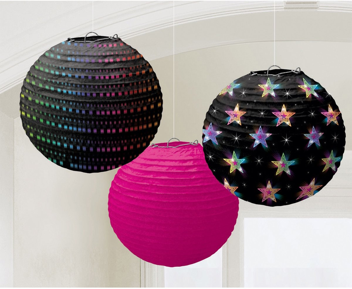 Disco Lampionnen 24cm 3 stuks