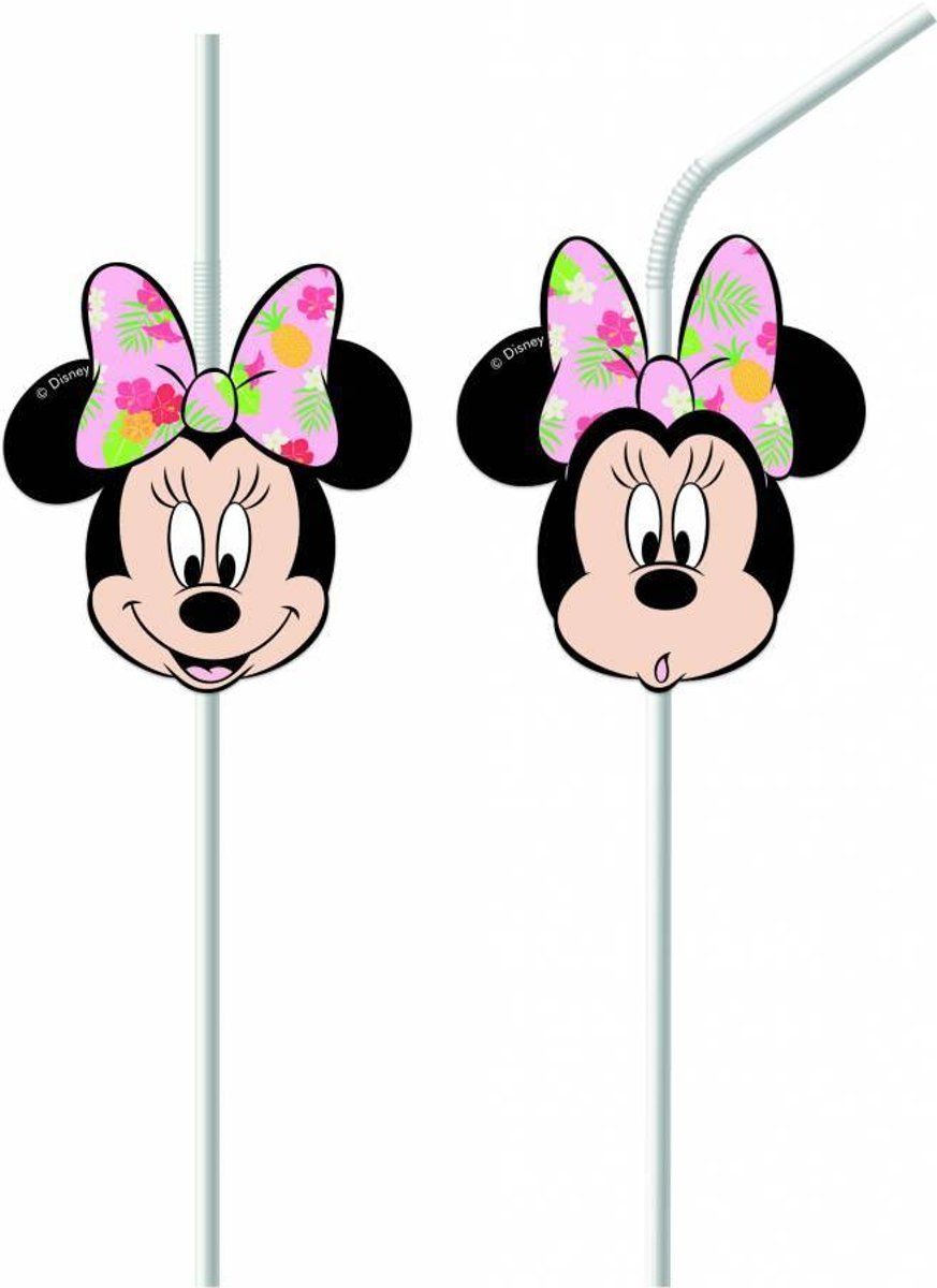 Disney Minnie Mouse tropical rietjes 6 st.