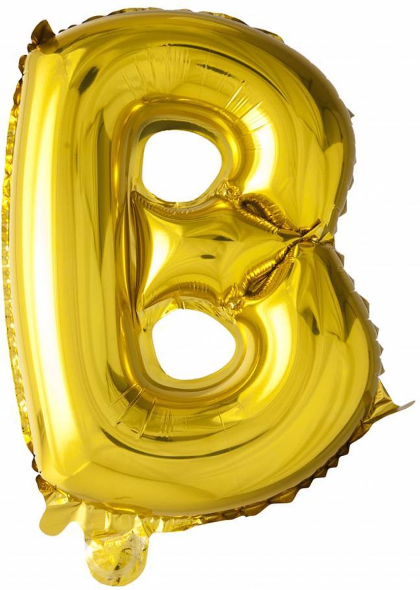 Folie Ballon Letter B Goud XL 86cm leeg