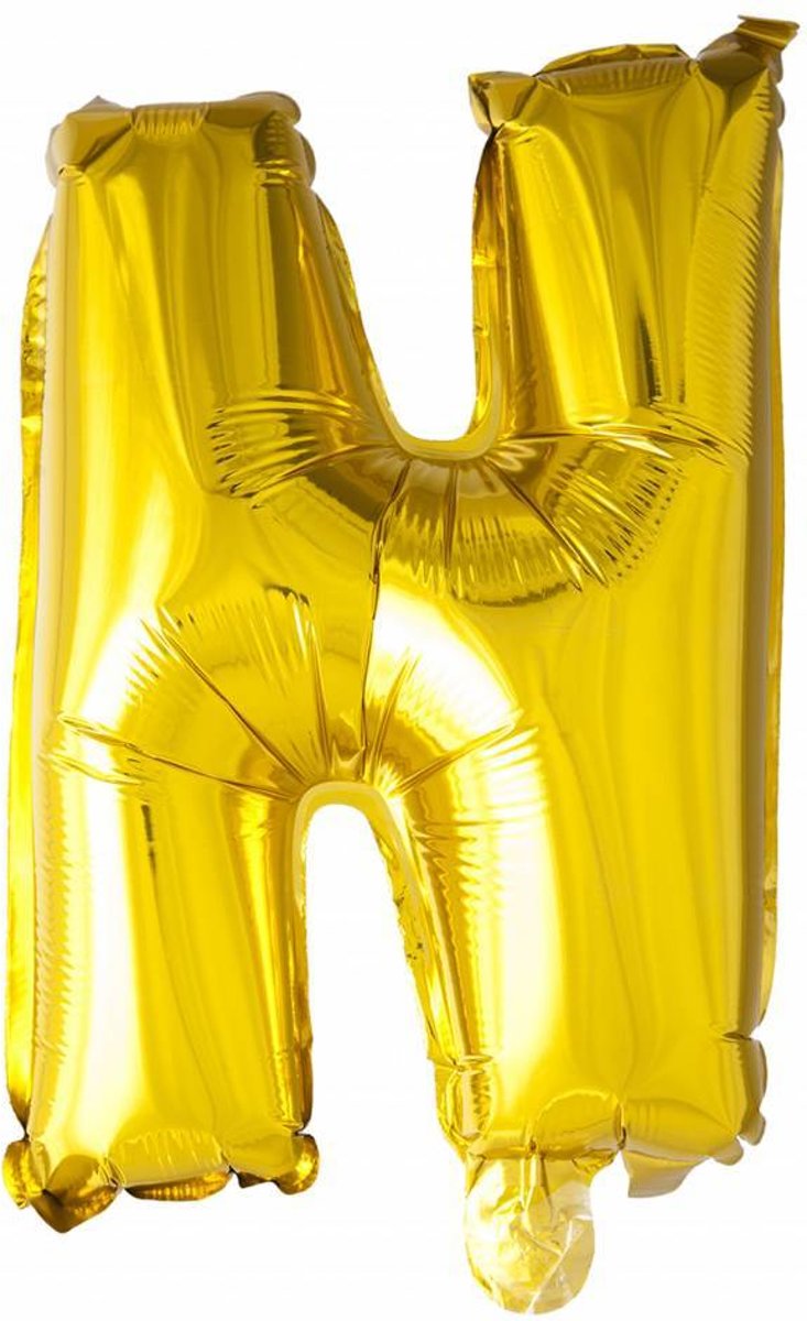 Folie Ballon Letter N Goud XL 86cm leeg