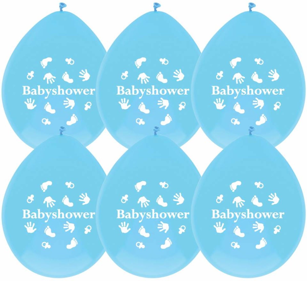 Geboorte Ballonnen Jongen Babyshower 30cm 6 stuks