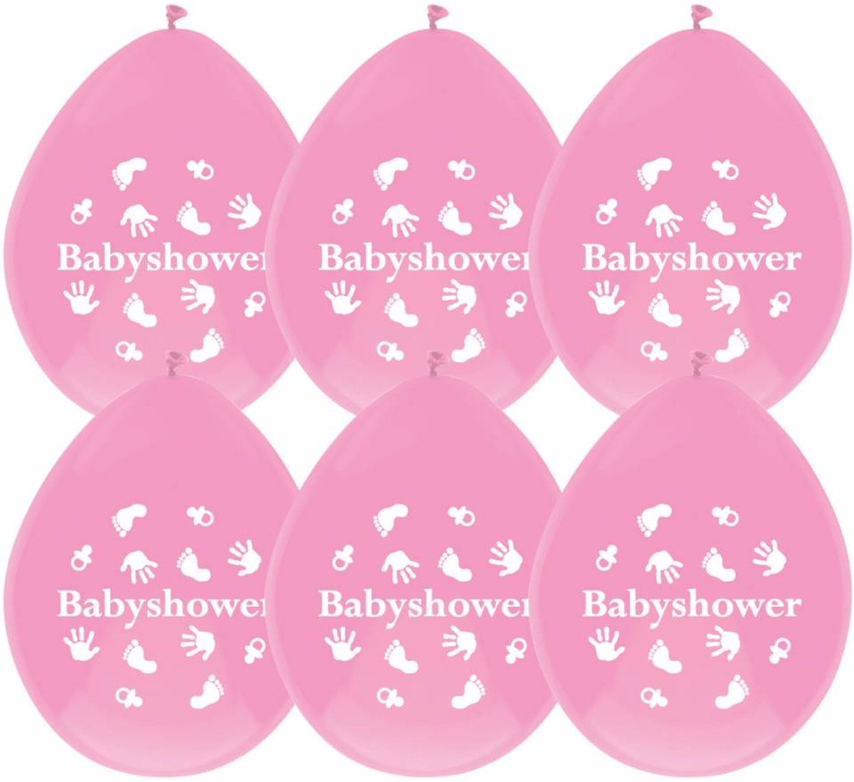 Geboorte Ballonnen Meisje Babyshower 30cm 6 stuks