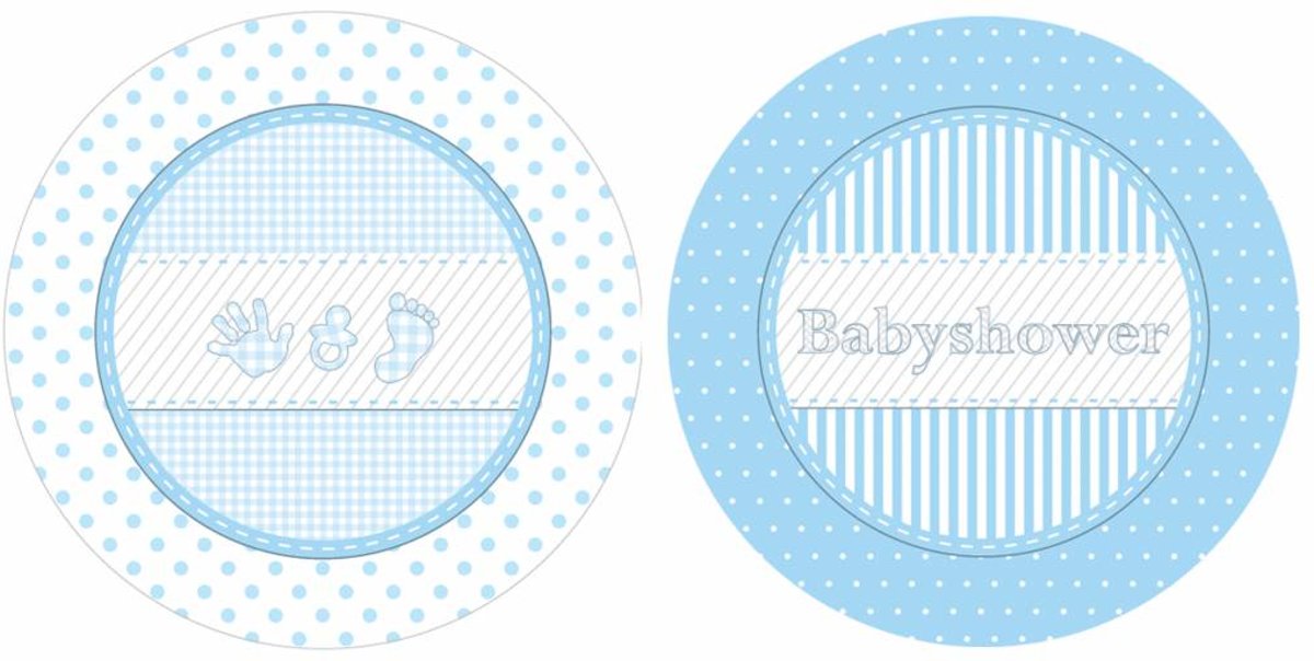 Geboorte Gebaksbordjes Jongen Babyshower 18cm 10 stuks