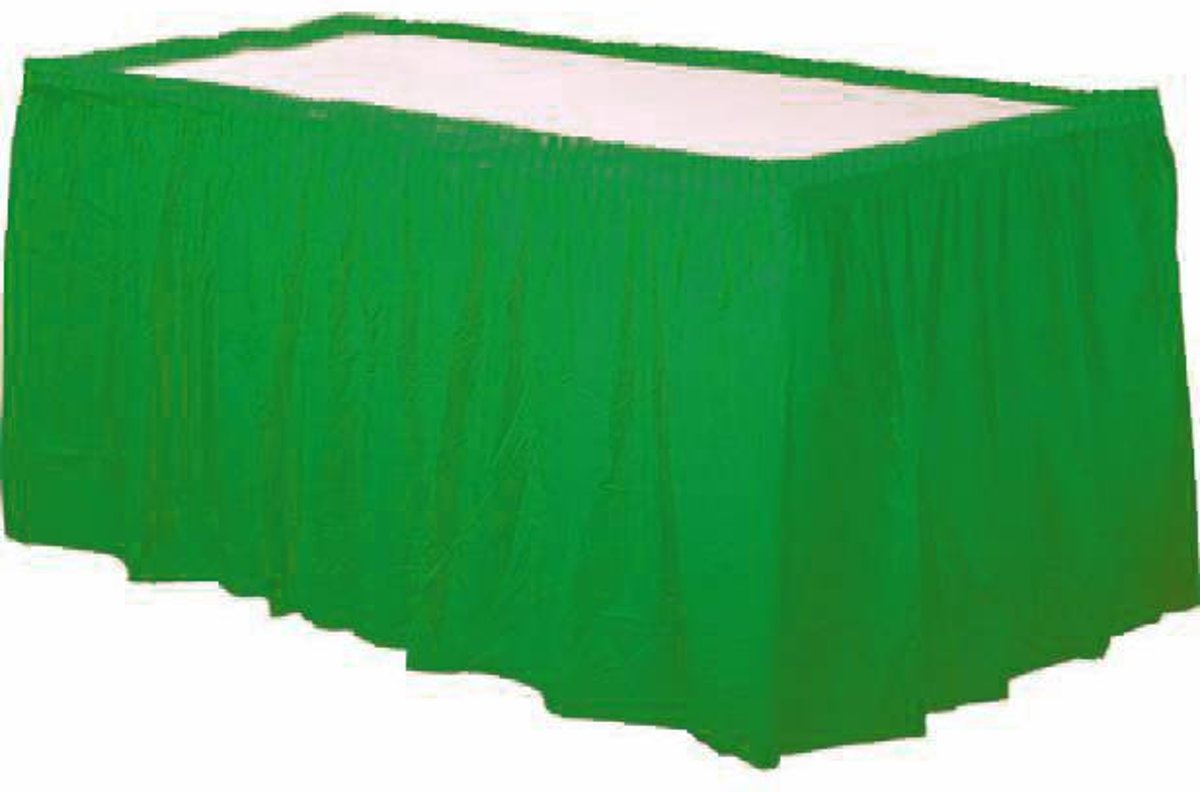 Groen Tafelrok Plastic 426x73cm