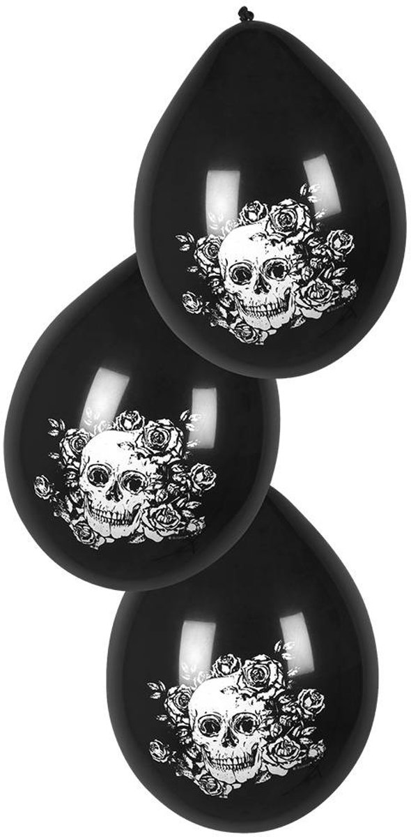 Halloween Ballonnen Day of The Dead 25cm 6 stuks