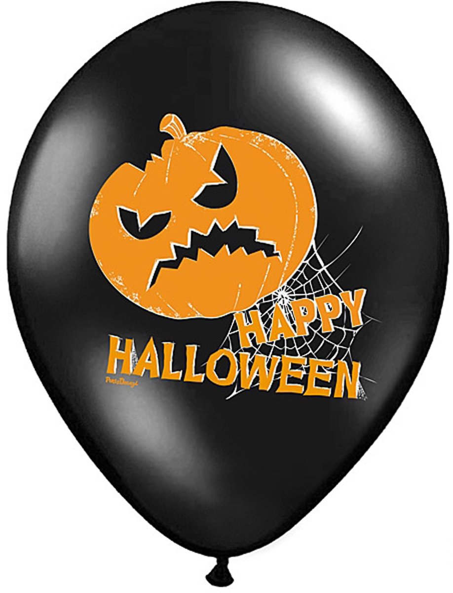 Halloween Ballonnen Pompoen 30cm 6 stuks