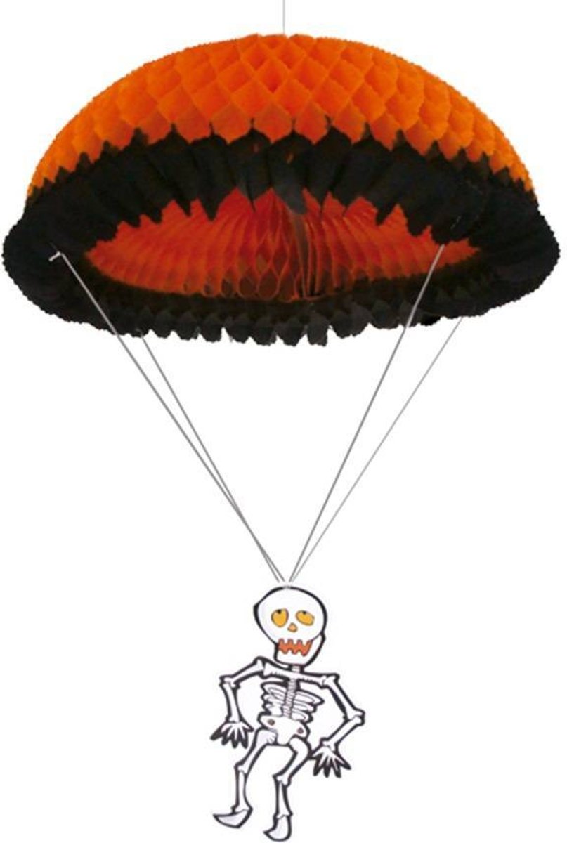 Halloween Hangdecoratie Parachute Skelet 55cm