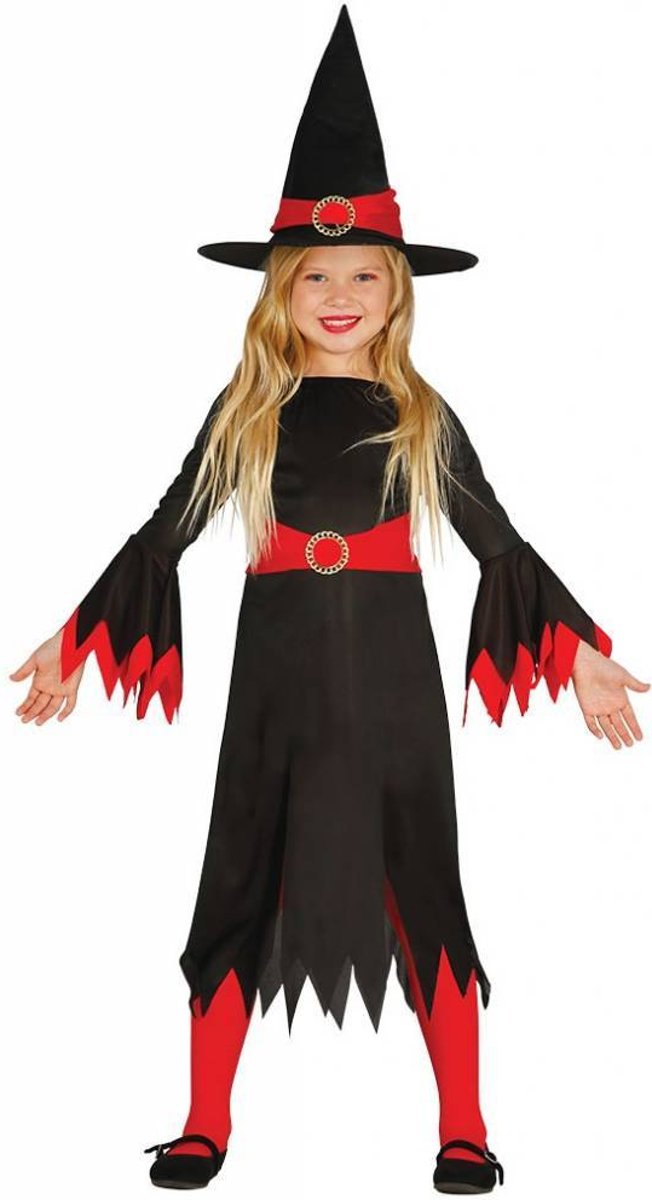 Halloween Kostuum Kind Heks Rood