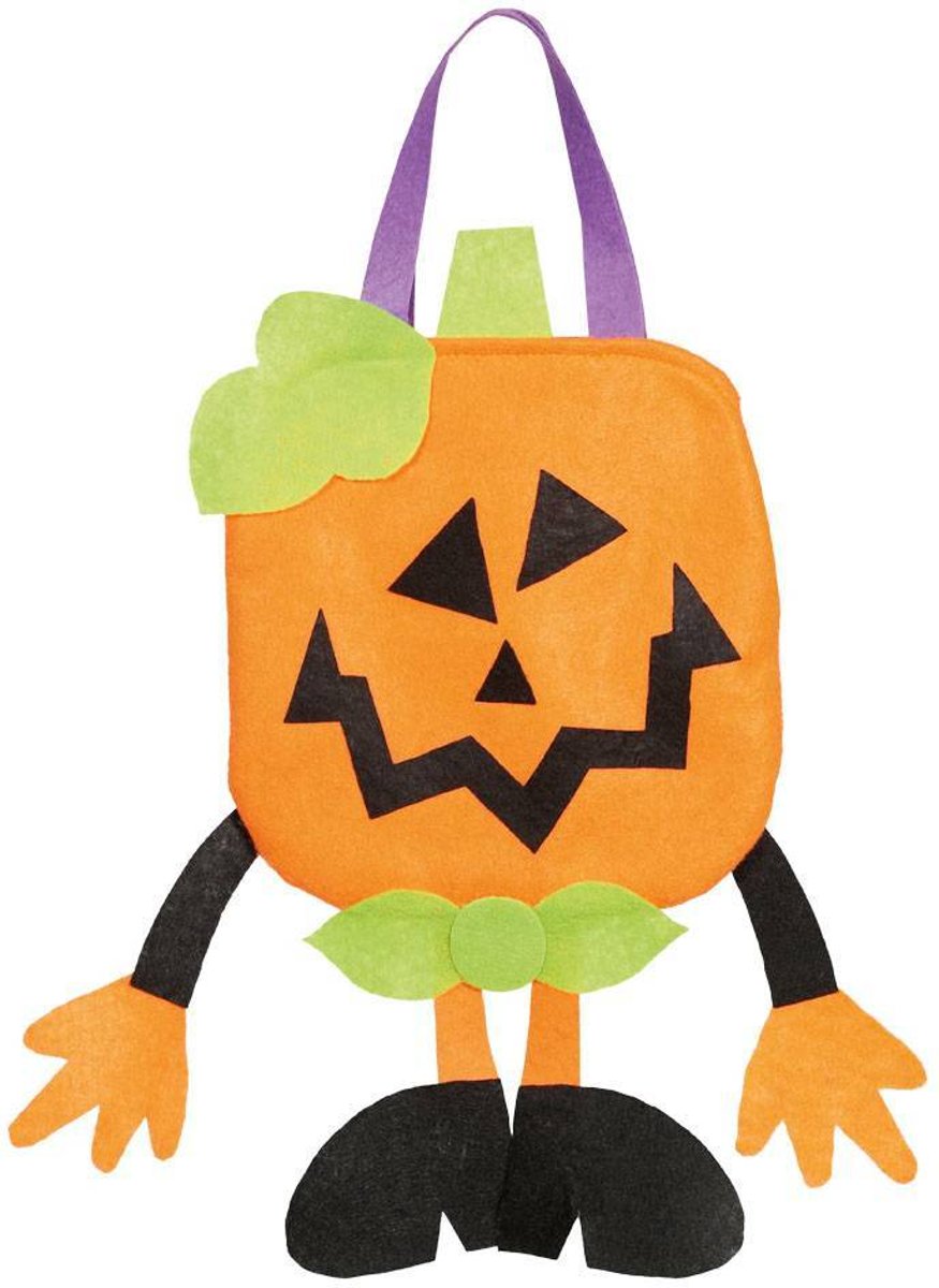 Halloween Pompoen Snoeptas 40x22cm