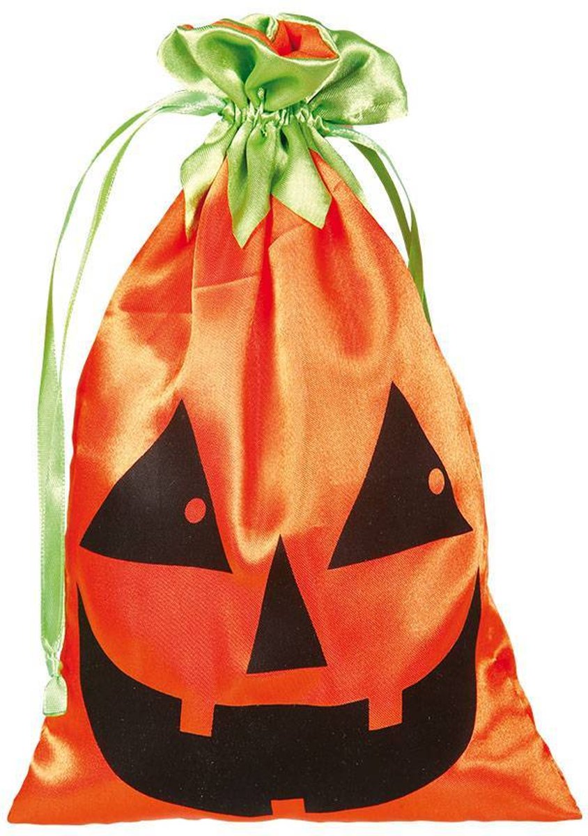 Halloween Pompoen Snoepzak 20x12cm