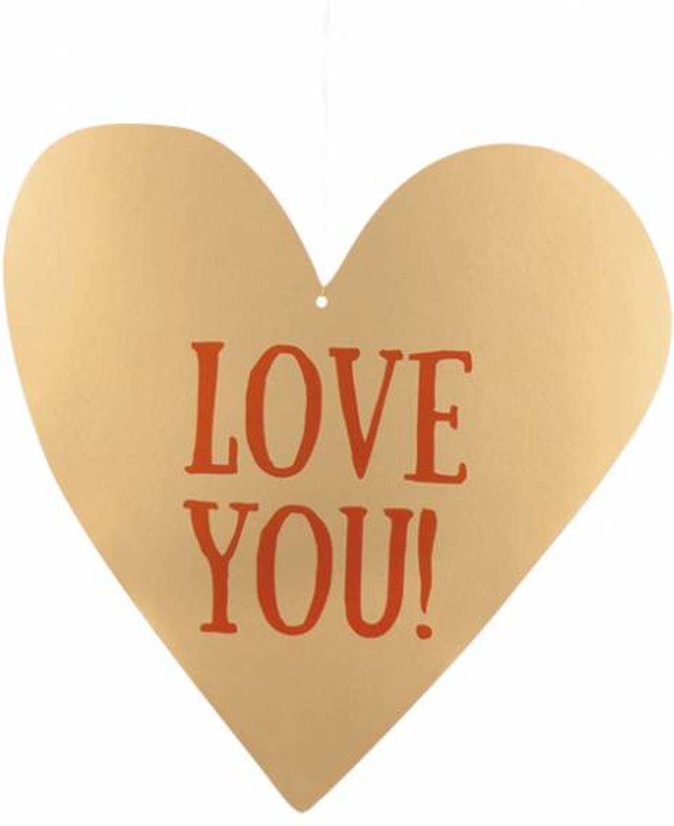 Hart Decoratie Love You 30cm