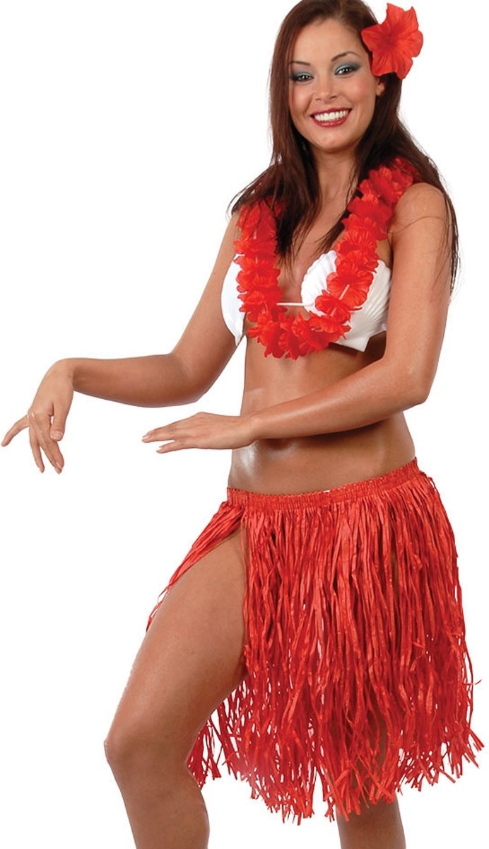 Hawaii Rokje Rood Set 3 delig