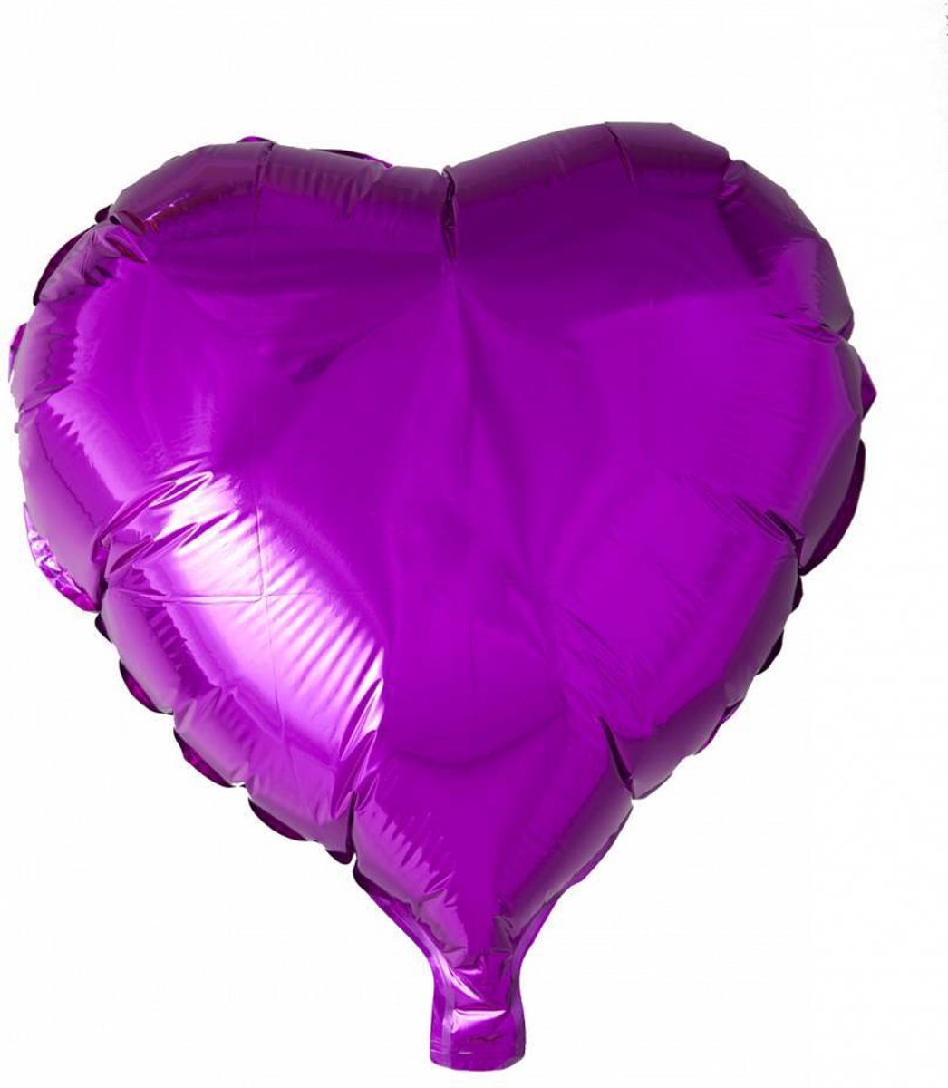 Helium Ballon Hart Fuchsia 46cm leeg