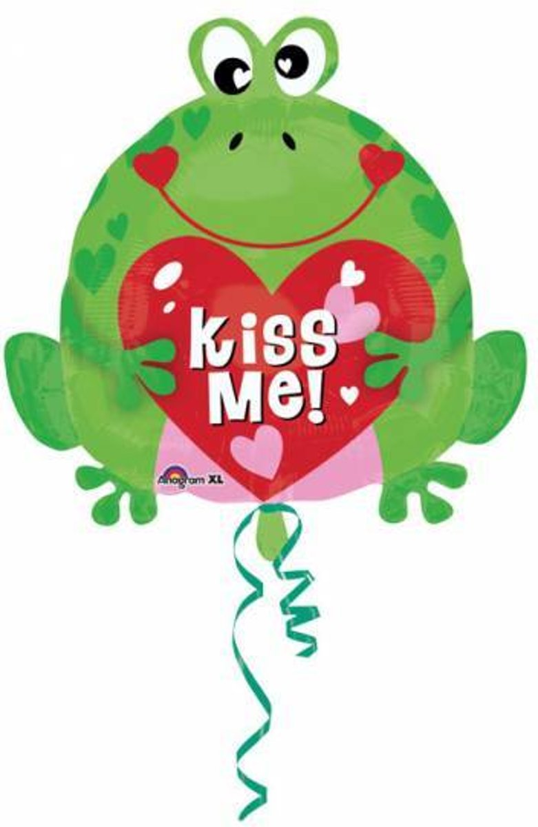 Helium Ballon Kiss Me 45cm leeg