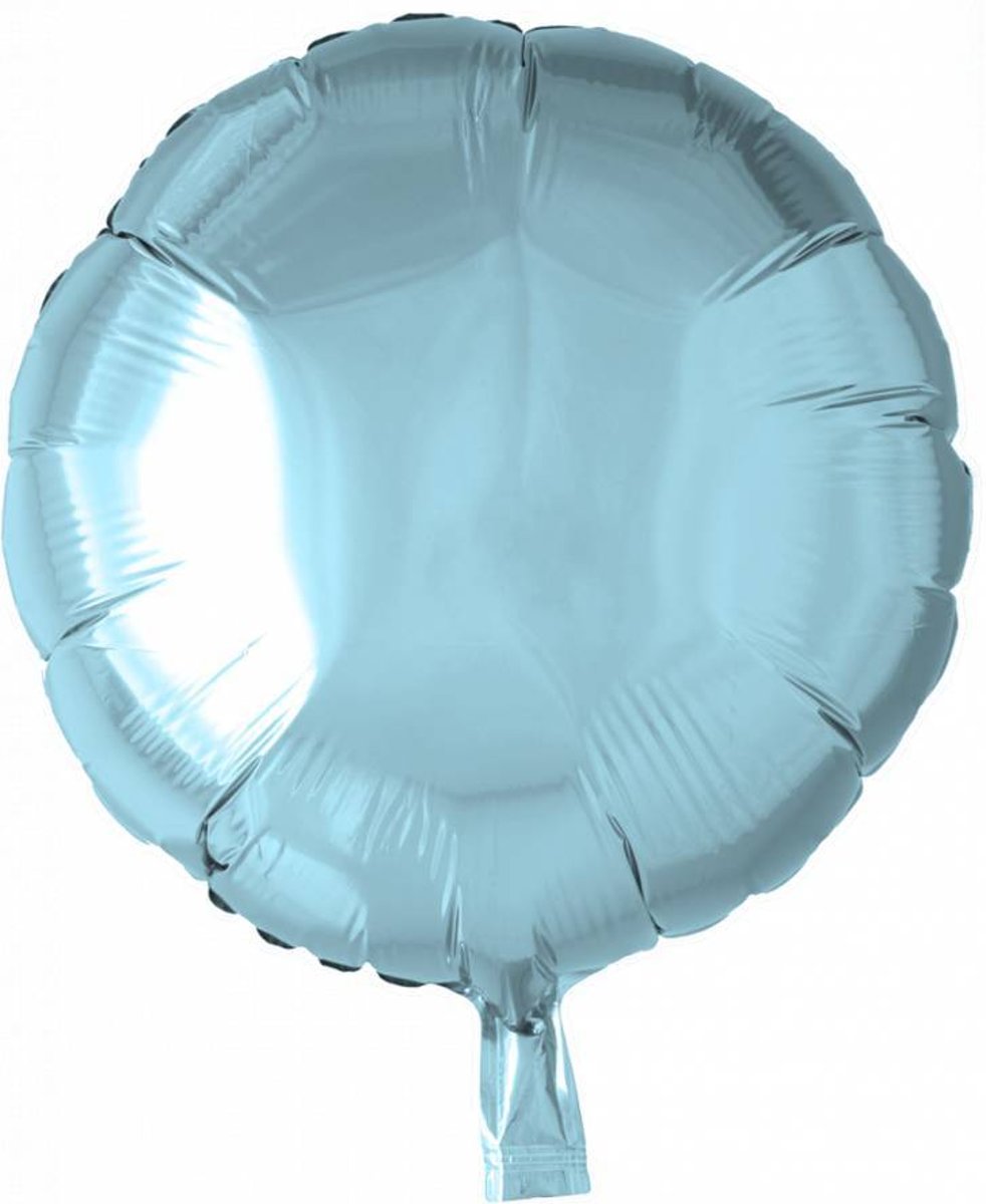 Helium Ballon Rond Lichtblauw 46cm leeg