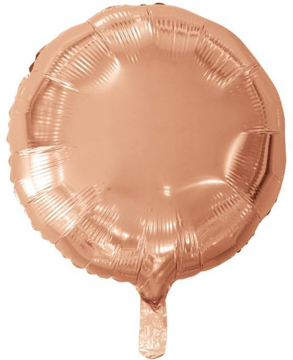 Helium Ballon Rond Rosé Goud 46cm leeg