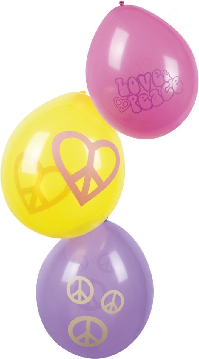 Hippie Ballonnen 25cm 6 stuks