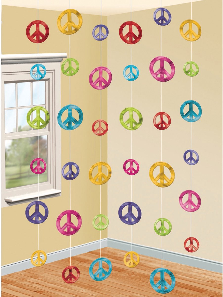 Hippie Hangdecoratie 2,1 meter 6 stuks