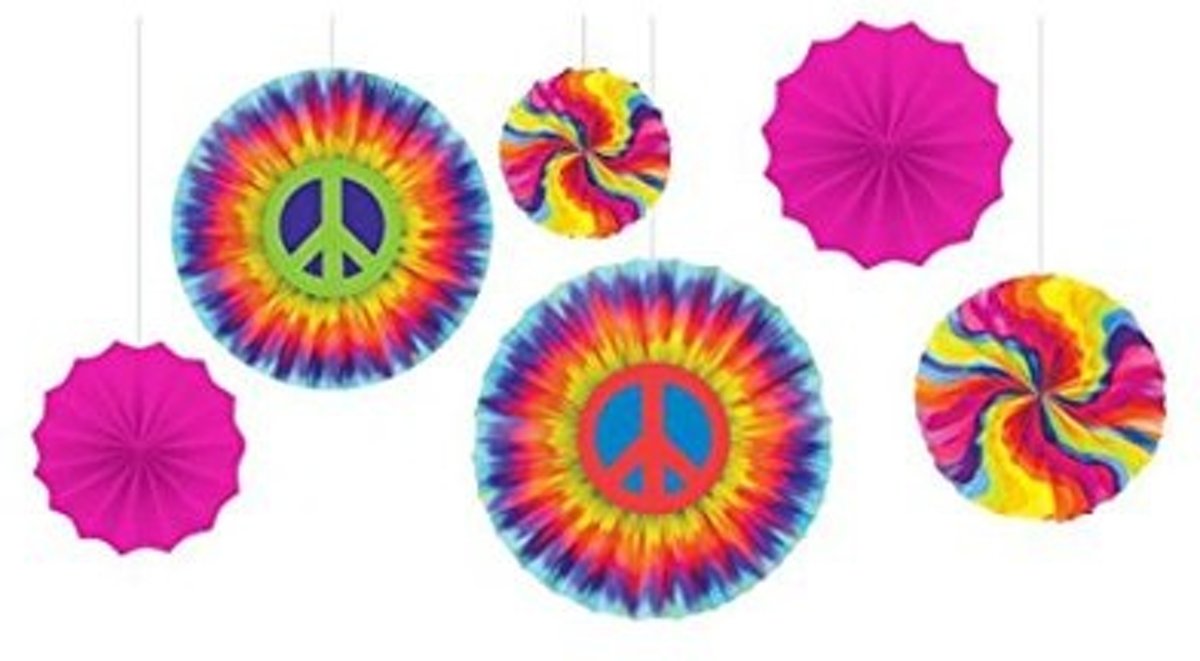 Hippie Honeycomb Waaiers Set 6 delig