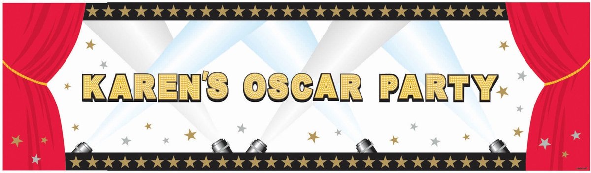 Hollywood Banner Personaliseerbaar 165x50,8cm