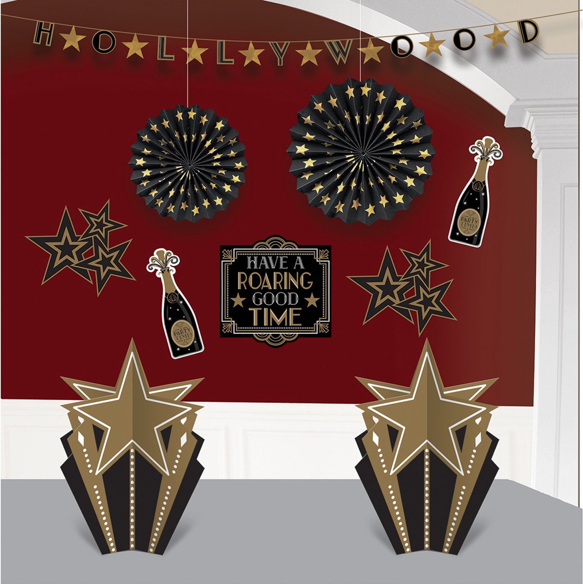 Hollywood Decoratie Set Glitter Glamour 10 delig