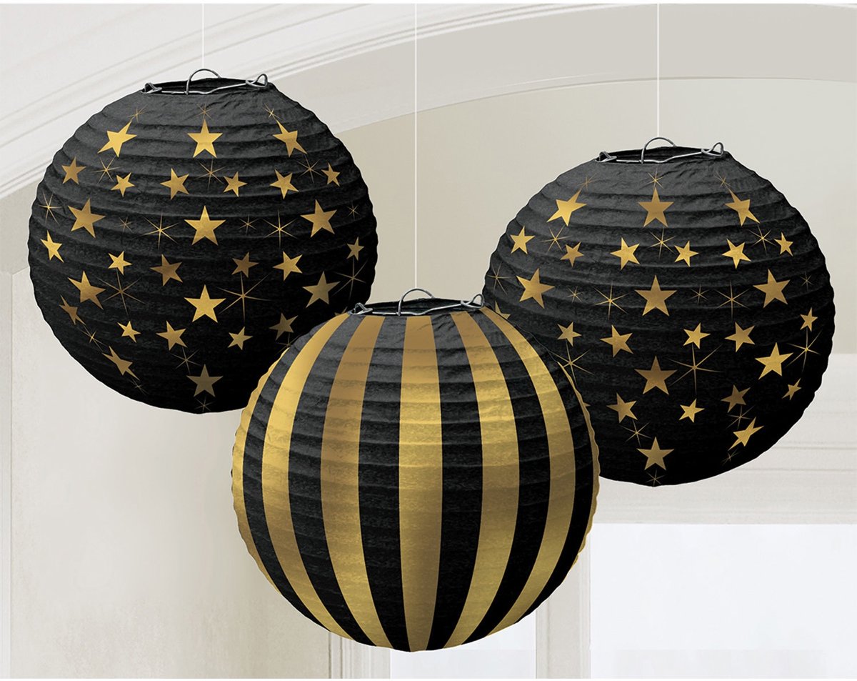 Hollywood Lampionnen 24cm 3 stuks