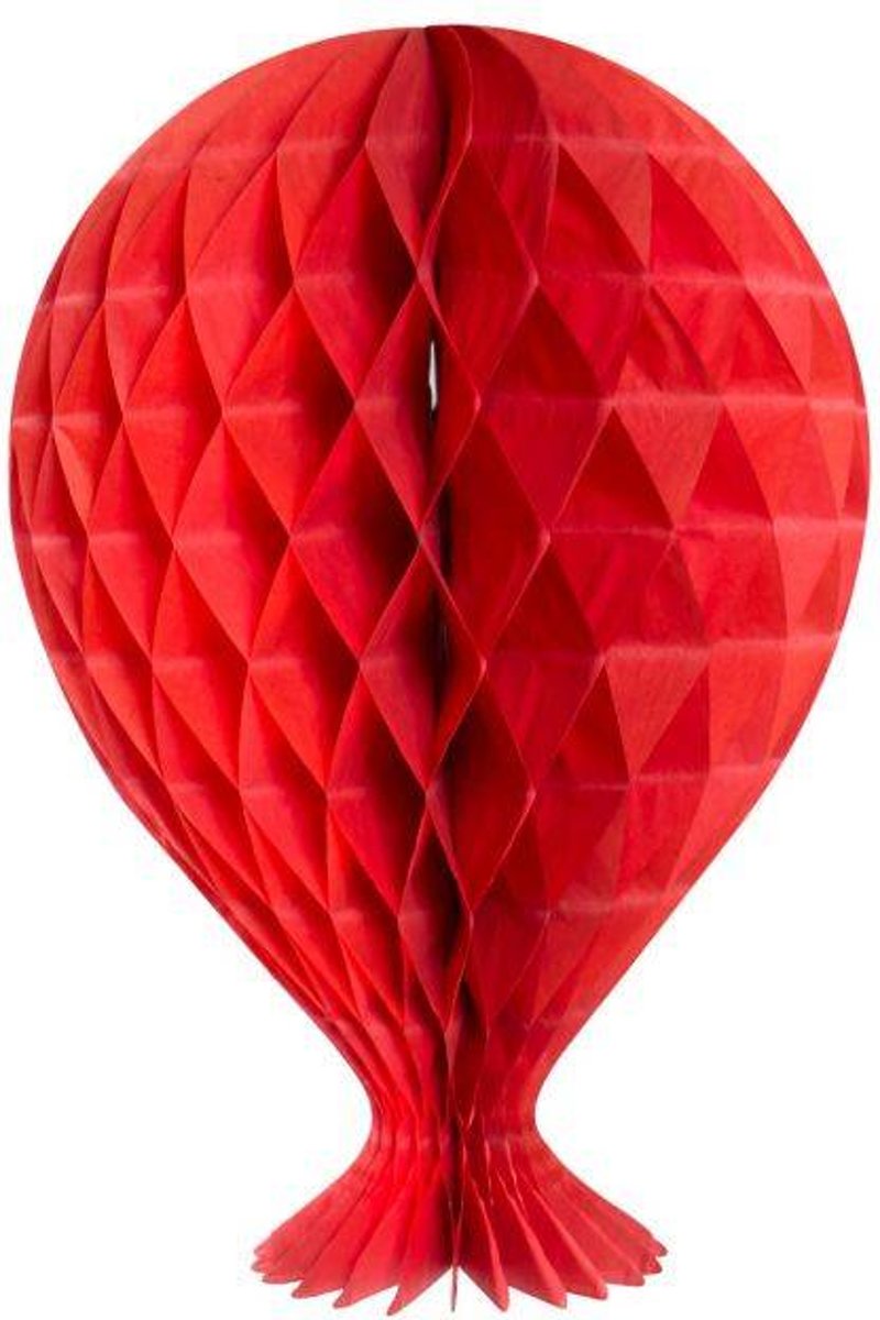 Honeycomb Ballon Rood 37cm