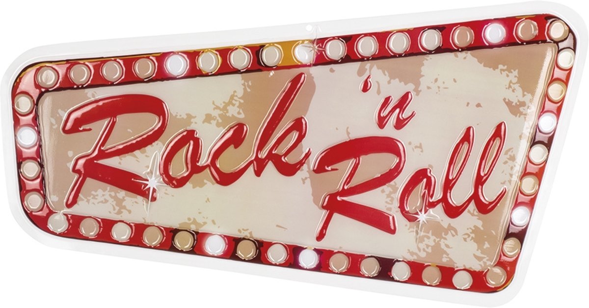 Jaren 50 Wanddecoratie Rock n Roll 60x33cm