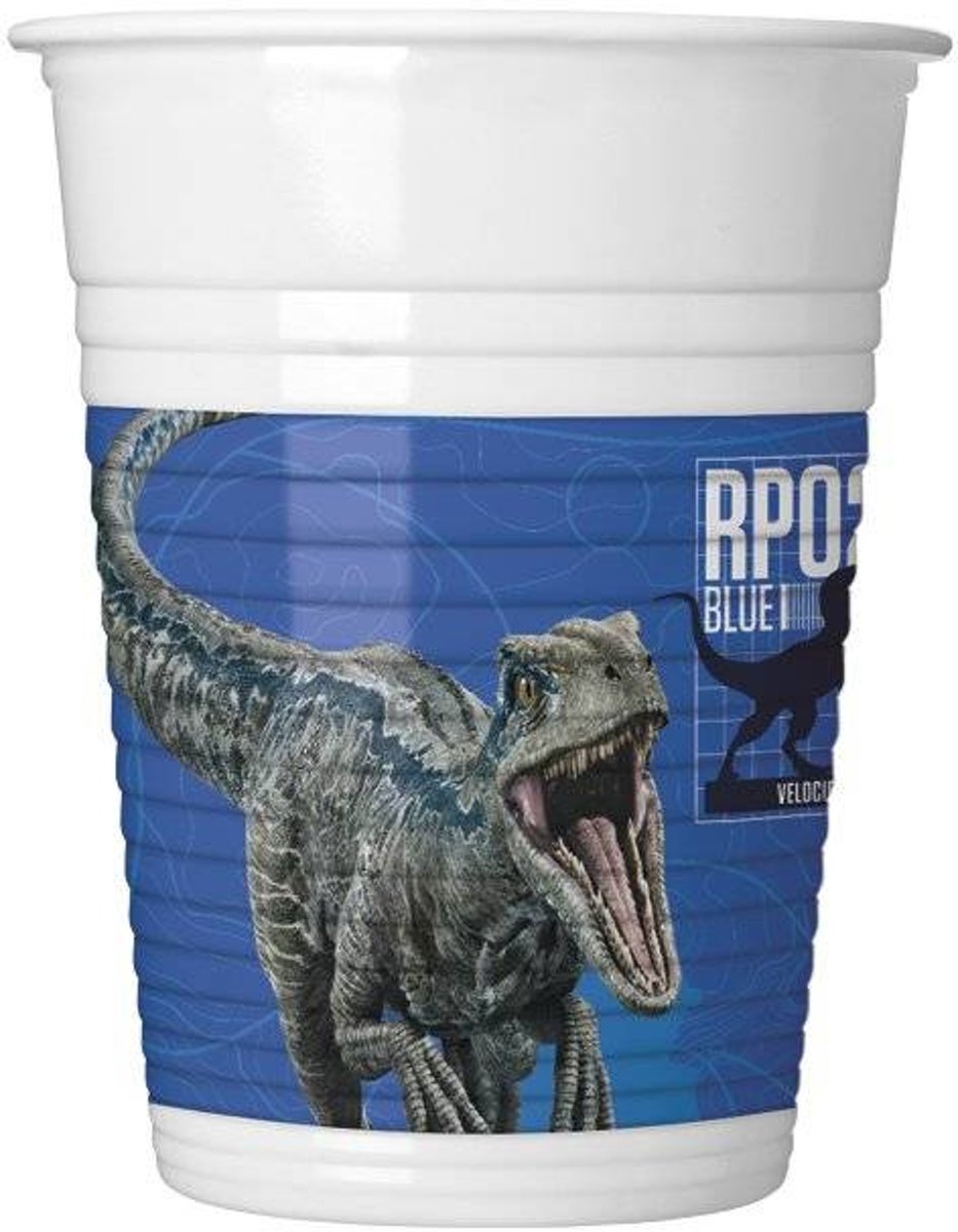 Jurassic World Bekers 200ml 8 stuks